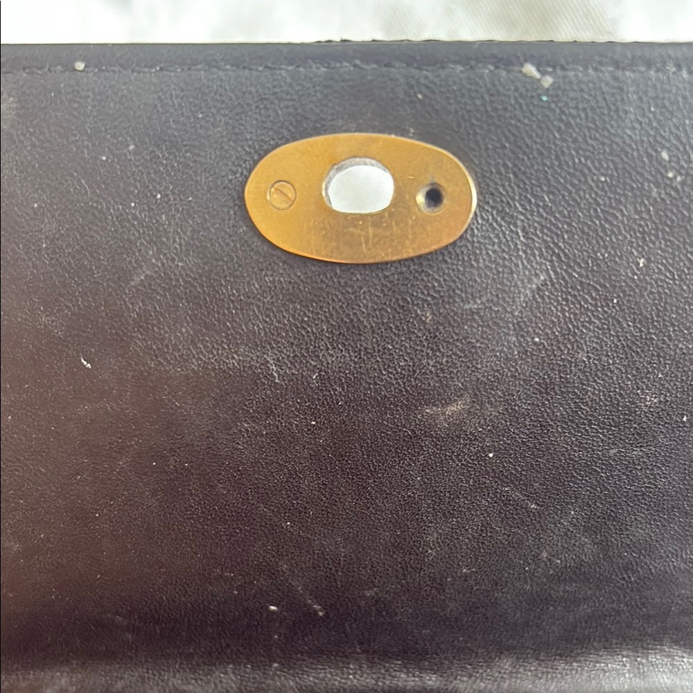Dior Black Leather Clutch with Gold Bee Accent - Picture 3 of 16